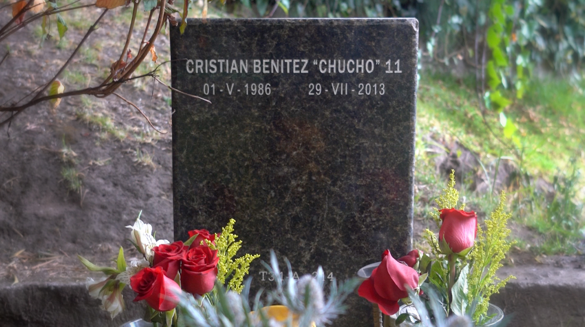 Imagen de la tumba de Christian 'Chucho' Benítez en el Camposanto Monteolivo.