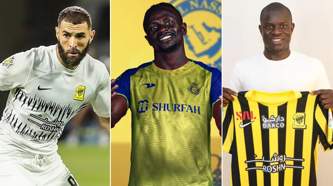 Karim Benzemá, Sadio Mané y N'golo Kanté jugarán en la liga de Arabia Saudita.