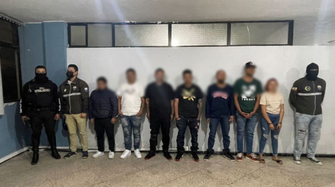 Un grupo de presuntos extorsionadores fue detenido en mayo de 2023 en Ambato, Tungurahua.