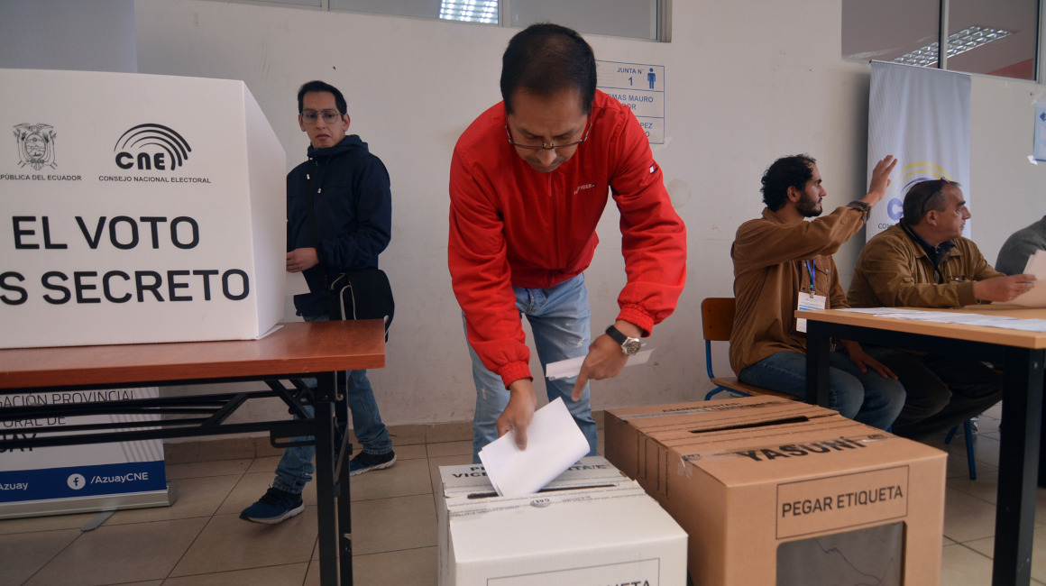 El CNE realizó un primer simulacro de elecciones en Quito, este sábado 29 de julio de 2023.