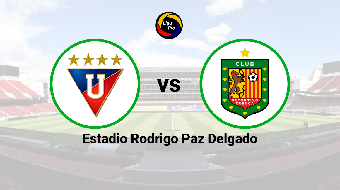 Liga de Quito se enfrenta a Deportivo Cuenca en el estadio Rodrigo Paz Delgado, el 7 de agosto de 2023.
