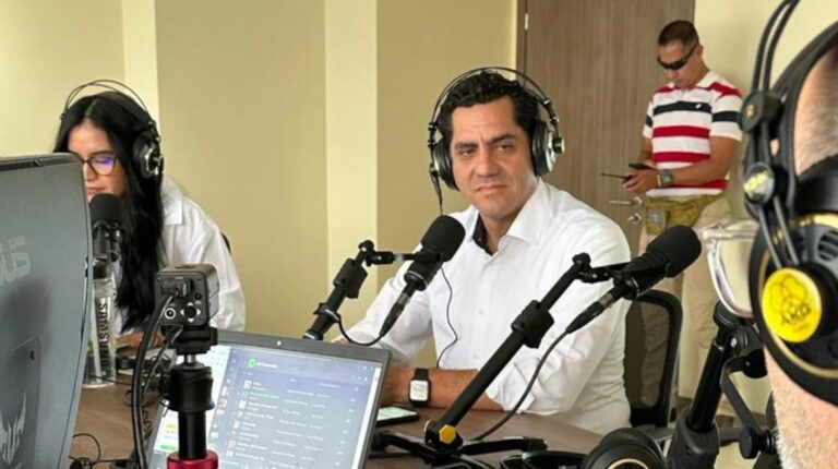 Xavier Hervas, candidato a la presidencia por RETO, en entrevista este 16 de agosto de 2023 en Guayaquil.