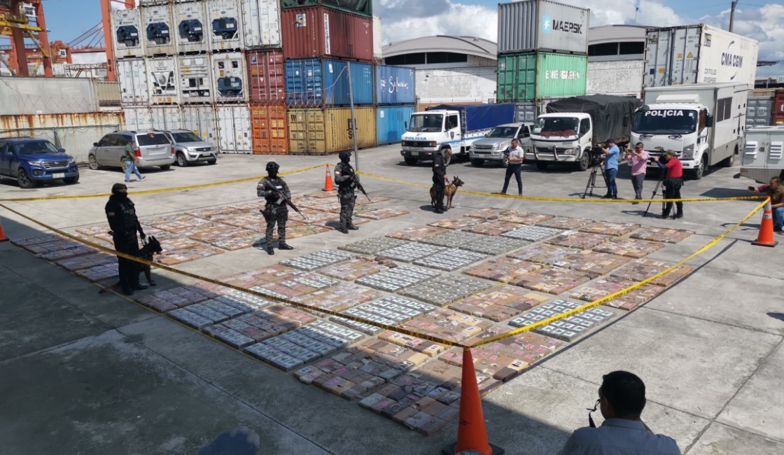 Imagen referencial de decomiso de droga al sur de Guayaquil.