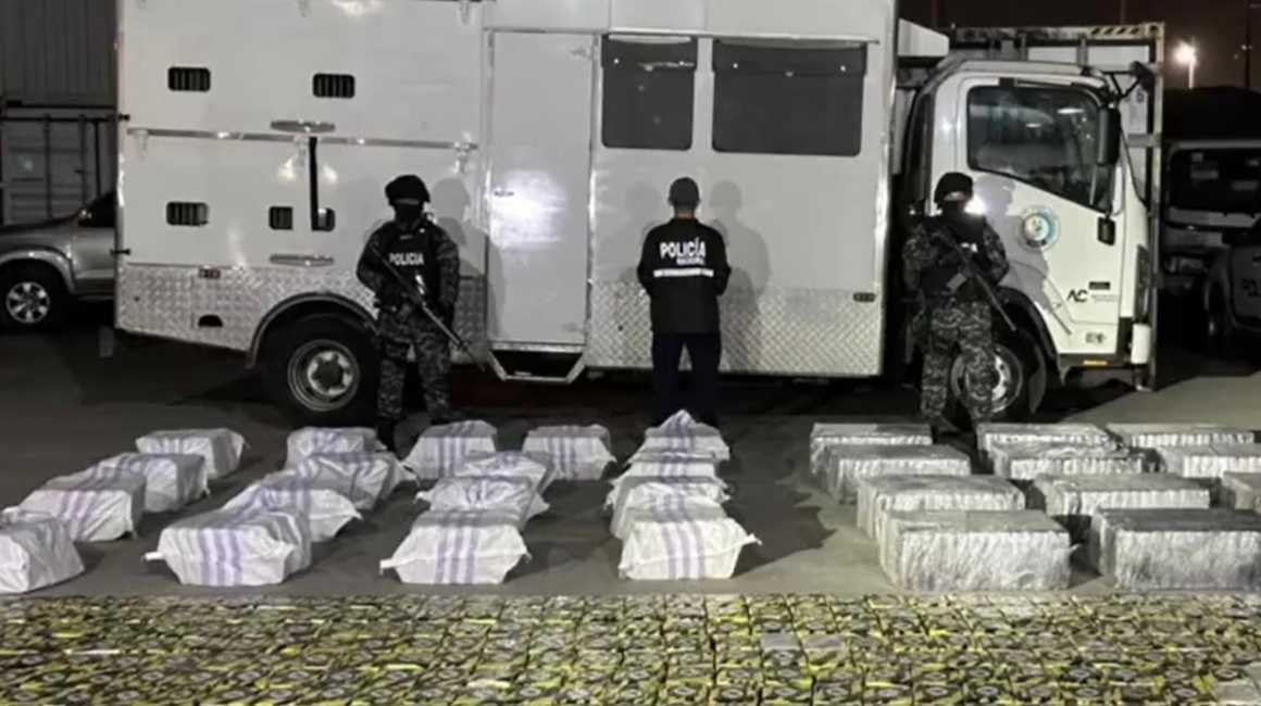 en Durán, donde incautaron 1,7 toneladas de cocaína, el 22 de agosto de 2023.
