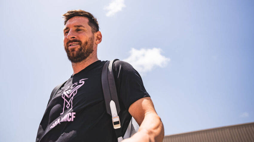 Lionel Messi, en su llegada a Cincinnati, el 22 de agosto de 2023.