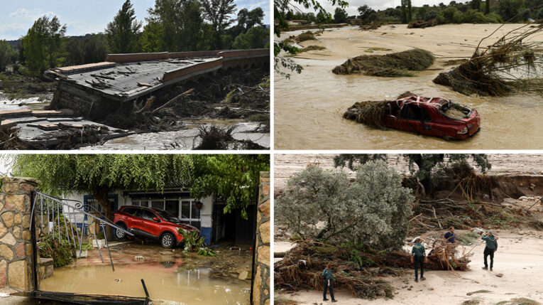 Impactantes imágenes de los daños causados por las lluvias e inundaciones en España