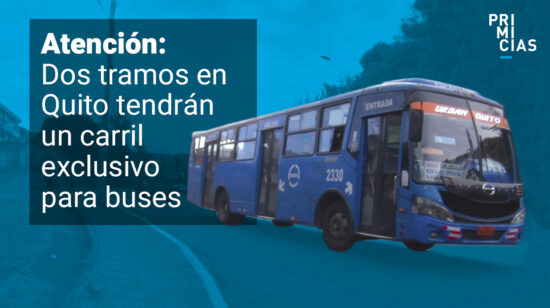 Carril exclusivo de buses en Quito