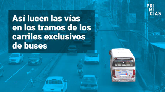 Carril exclusivo de buses en Quito