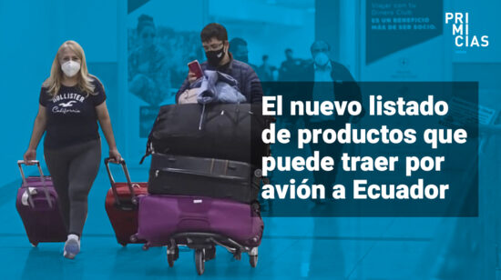 productos que puede traer por avión a Ecuador sin impuestos