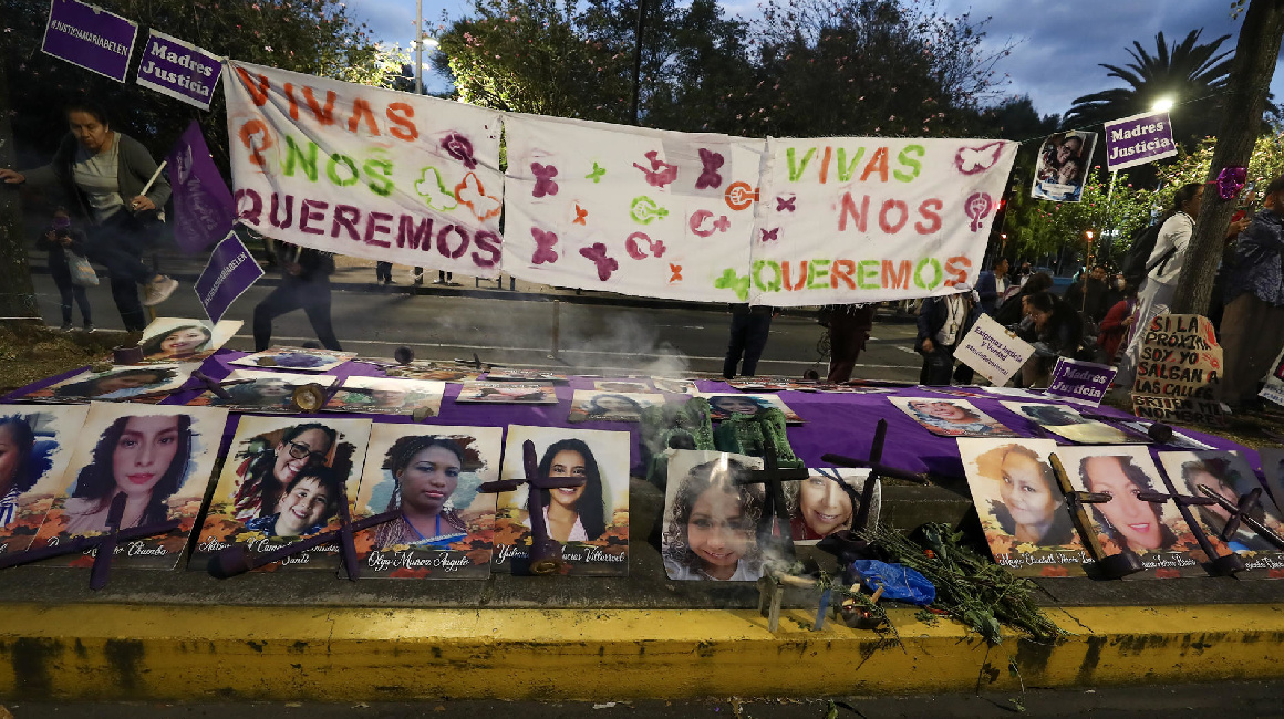 Una manifestación contra femicidios hubo en Quito el 11 de septiembre de 2023.