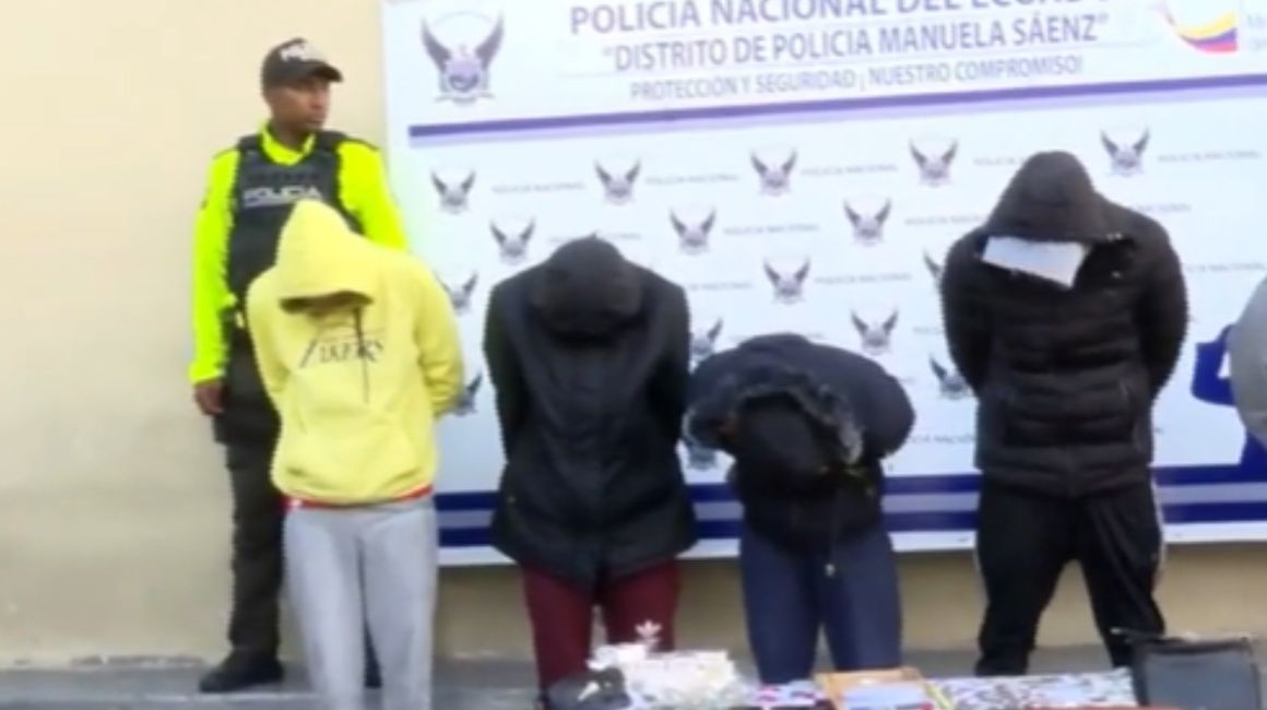 La Policía capturó a seis presuntos secuestradores en Quito, el 21 de septiembre de 2023.