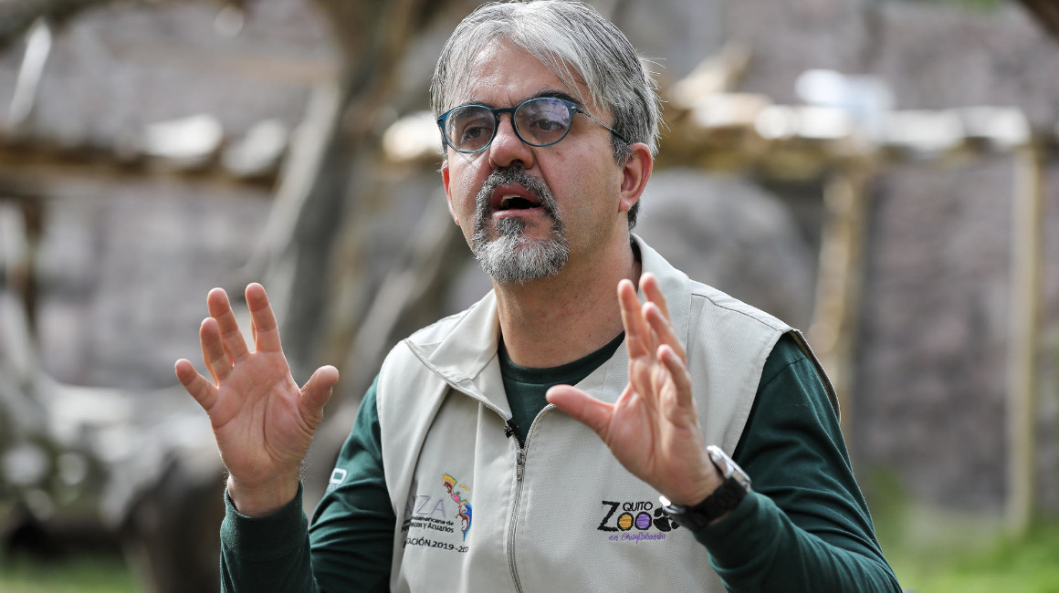  El director del Zoológico de Quito, Martín Bustamante, en una entrevista, el 26 de septiembre de 2023. 