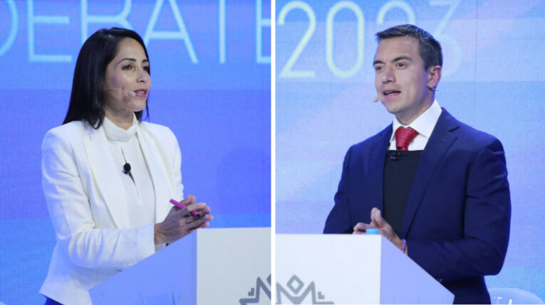 Los candidatos Luisa González y Daniel Noboa se enfrentarán en el debate presidencial del 15 de octubre de 2023.