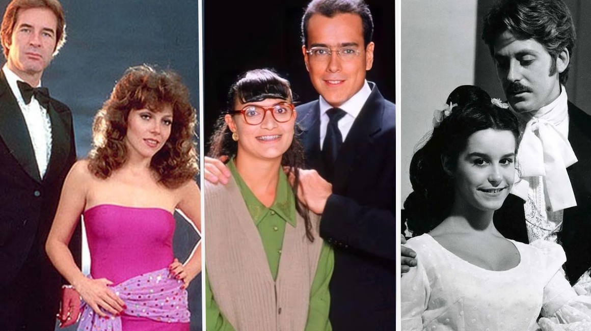 Imágenes promocionales de las telenovelas 'Los ricos también lloran', 'Betty, la fea' y 'La esclava Isaura'.