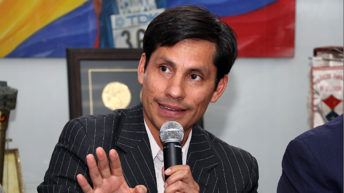 Jefferson Pérez, campeón olímpico, en el lanzamiento del Sudamericano de Marcha 2016.