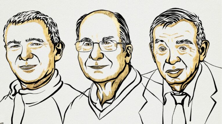 Los ganadores del Nobel de Química 2023, Moungi G. Bawendi, Louis E. Brus y Alexei I. Ekimov.