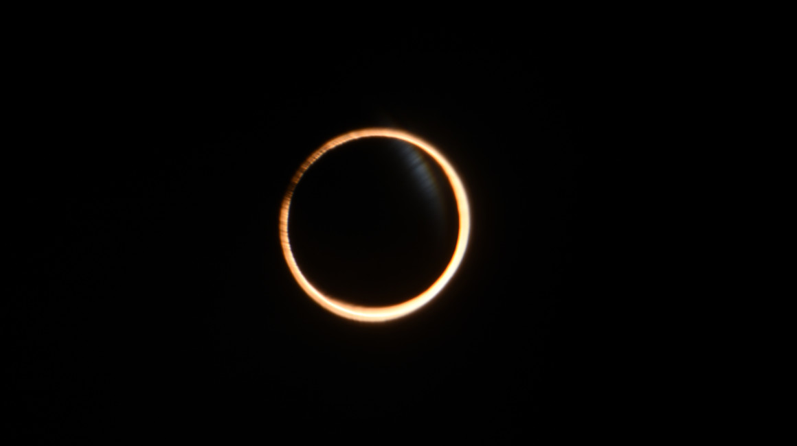 Fotografía del eclipse solar anular en Chile, en 2017.