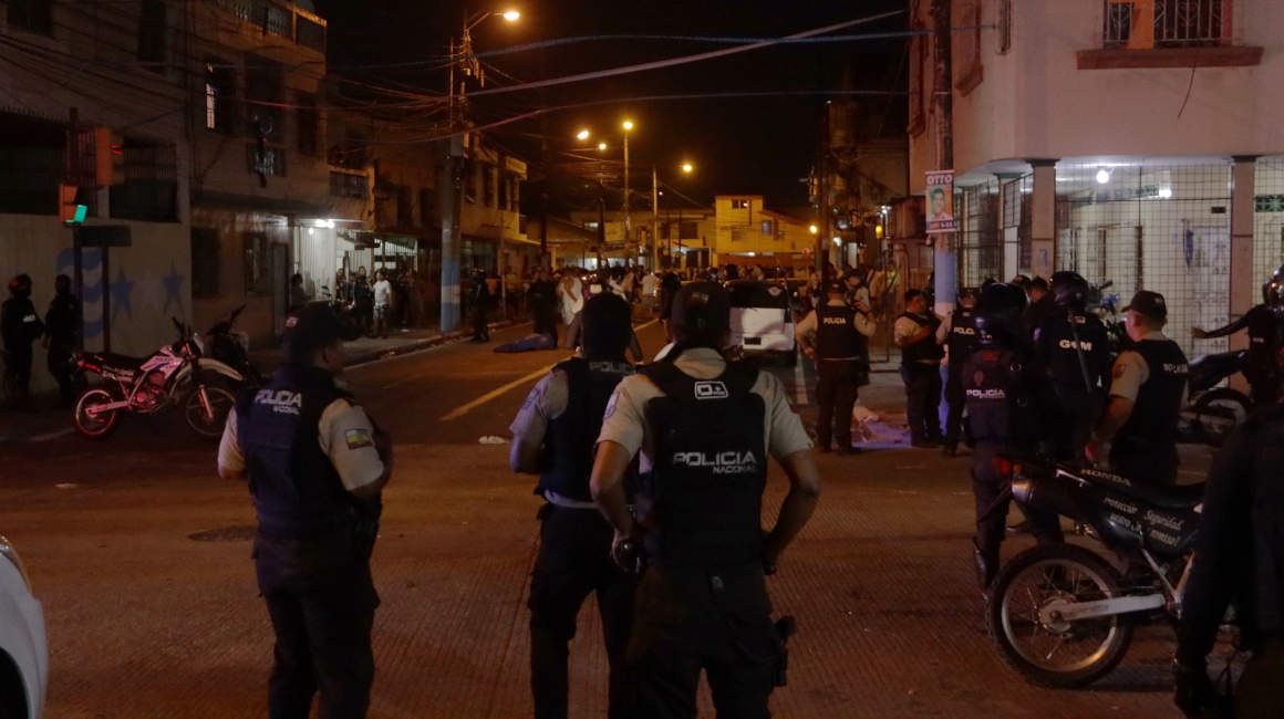 Una balacera que se registró en las calles Rosendo Avilés y Machala, al sur de Guayaquil, 8 de octubre de 2023.