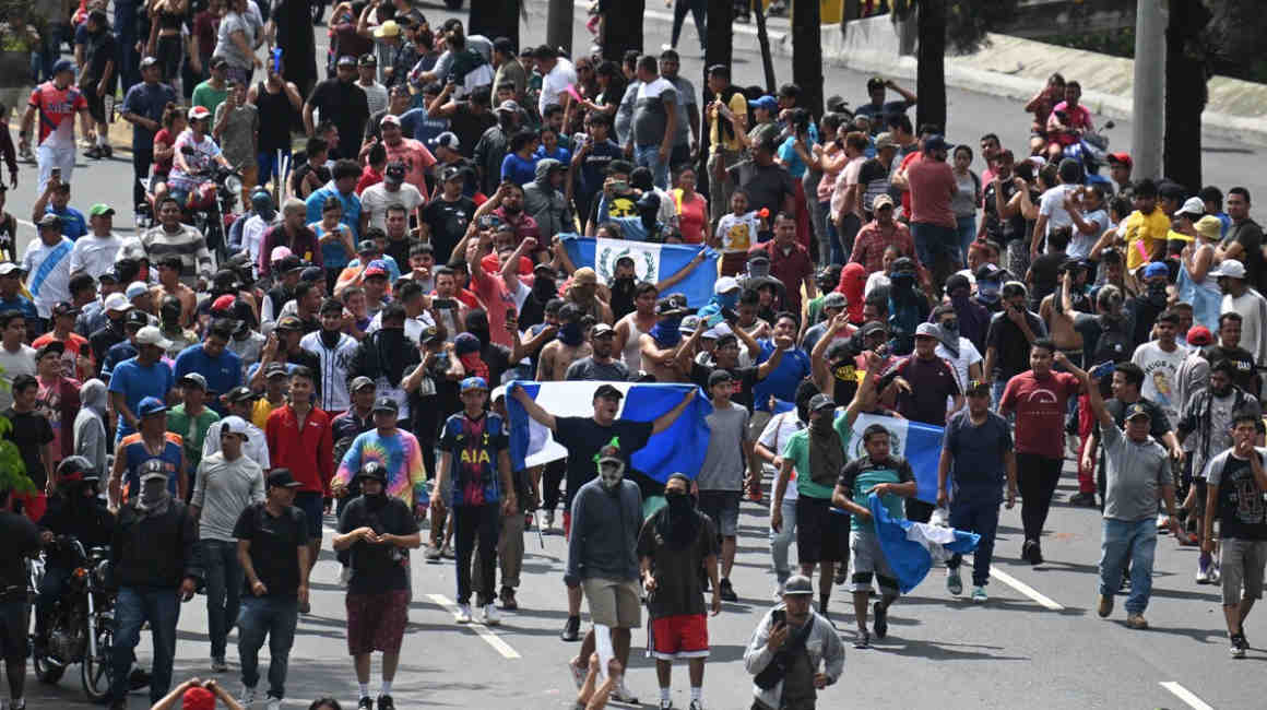 Manifestaciones en Guatemala, el 10 de octubre de 2023.