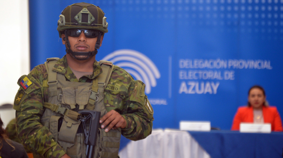 Simulacro electoral en Azuay, el 13 de agosto de 2023.