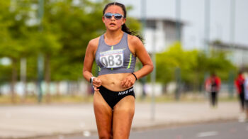Glenda Morejón, durante el Nacional de Marcha, el  8 de enero de 2022.