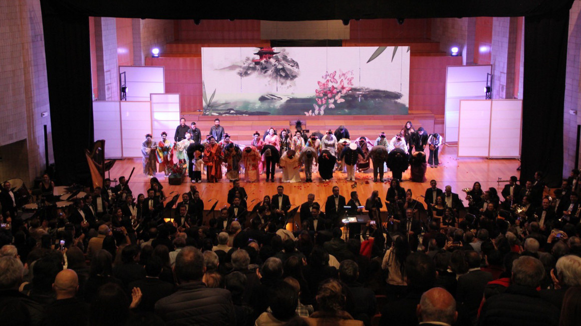 Escena ópera Madama Butterfly con la Orquesta Sinfónica, en la Casa de la Música, Quito, 17 de octubre de 2022