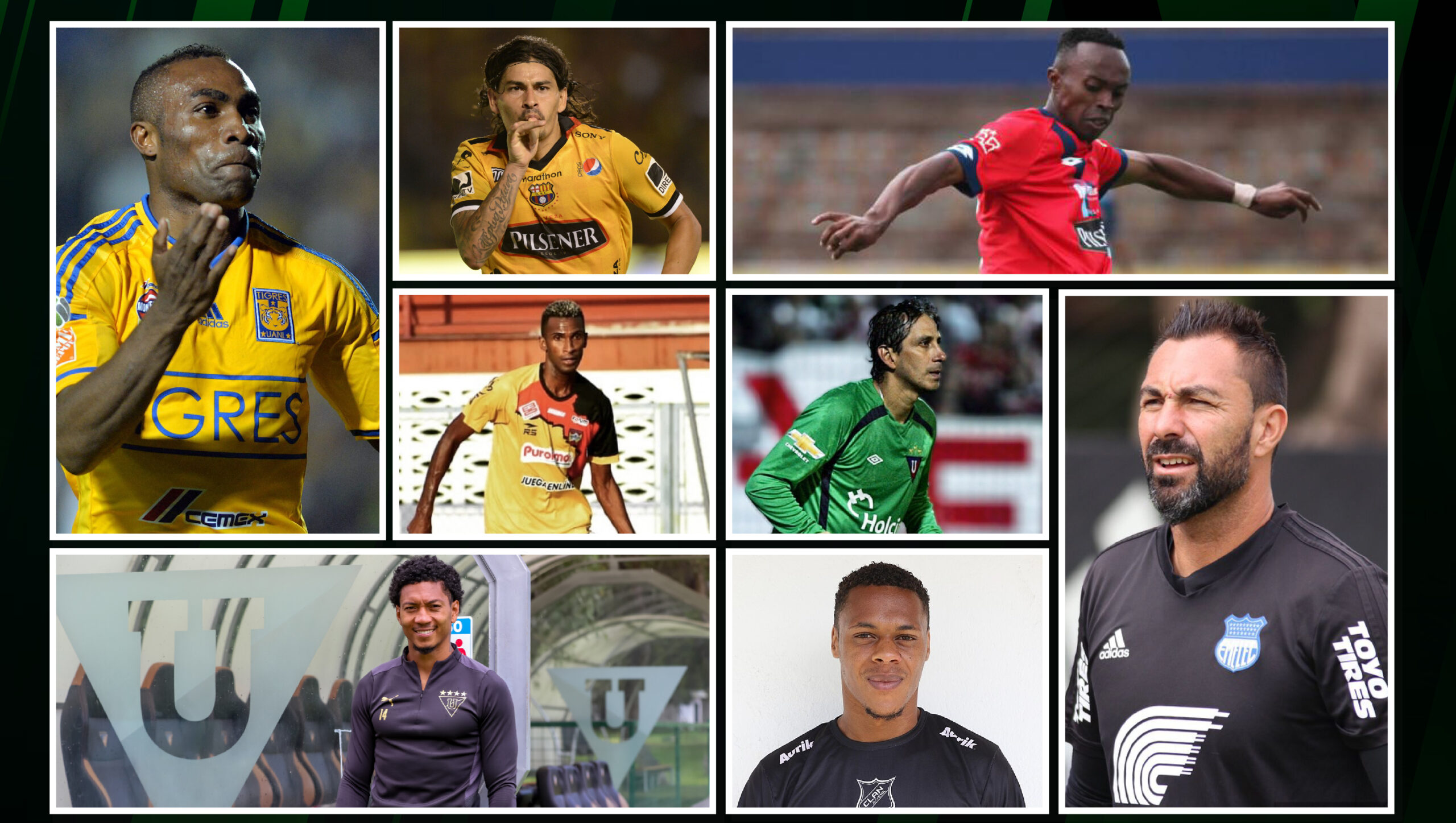 Jugadores del fútbol ecuatoriano que han sido reconocidos por sus apodos.