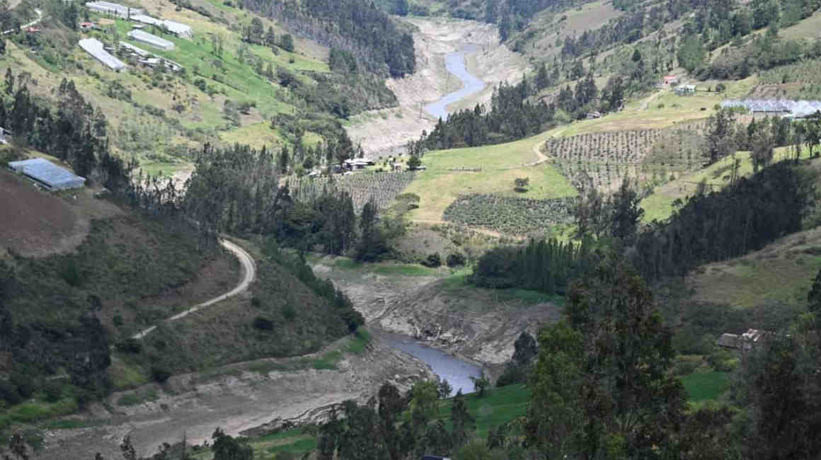El caudal del río Paute se ha reducido desde septiembre de 2023, por el estiaje.