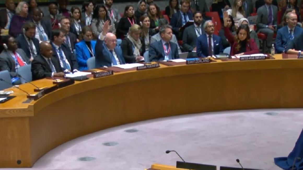 Los delegados en la sala del Consejo de Seguridad de la ONU se reúnen para un Debate Abierto sobre la Situación en Oriente Medio el 25 de octubre de 2023.