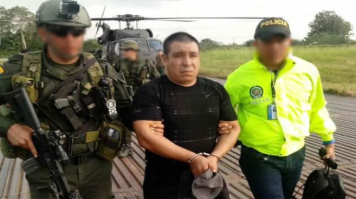 El 20 de octubre de 2017, alias 'Don Ti' fue capturado en una vereda rural de Colombia, cerca a la frontera con Ecuador.