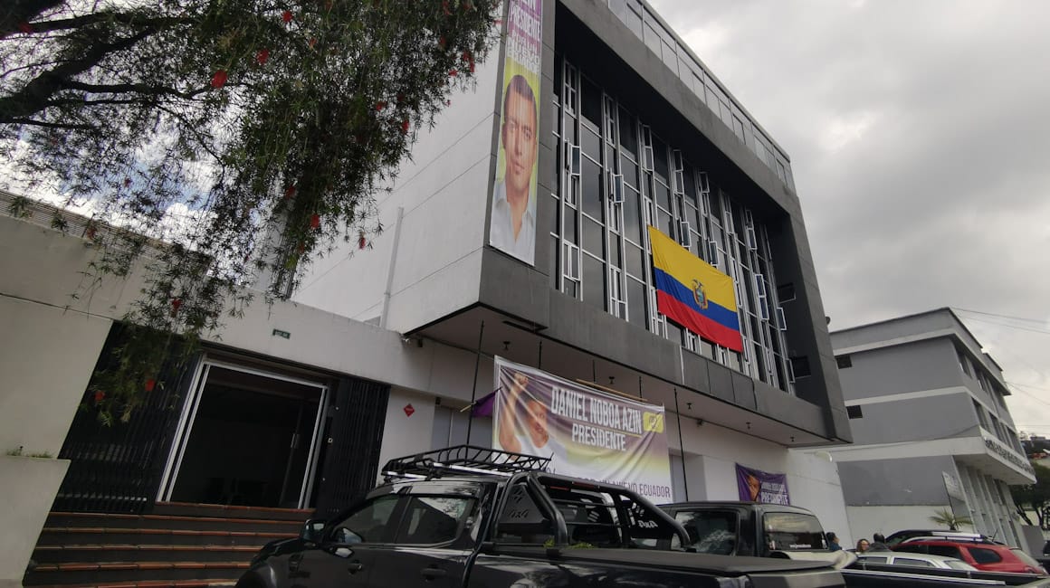 Sede del movimiento ADN en el norte de Quito, este 25 de octubre de 2023.