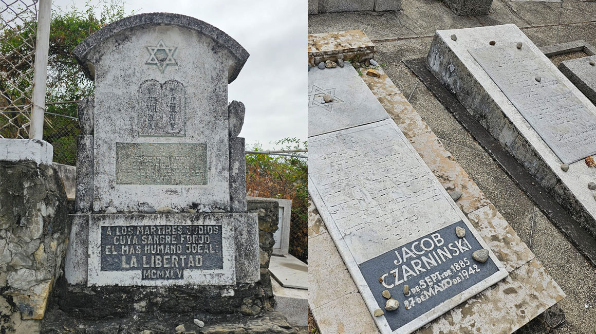 Zona de tumbas judías del Cementerio Patrimonial de Guayaquil.