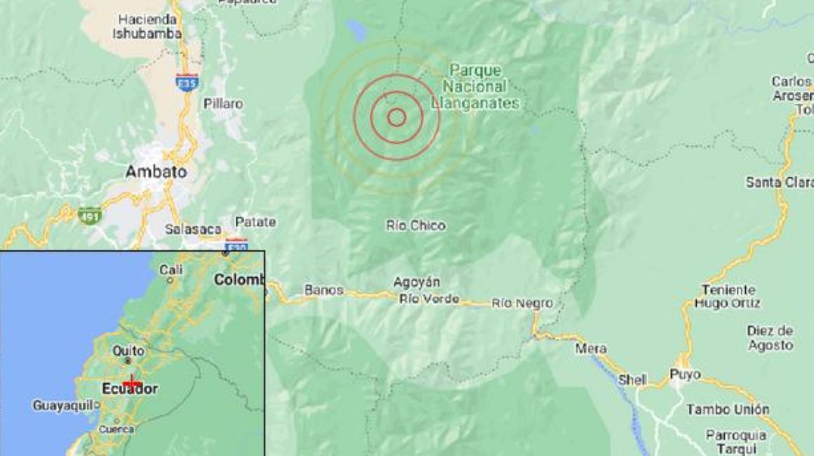 Reporte del temblor en Píllaro, Tungurahua, el 7 de noviembre de 2023.