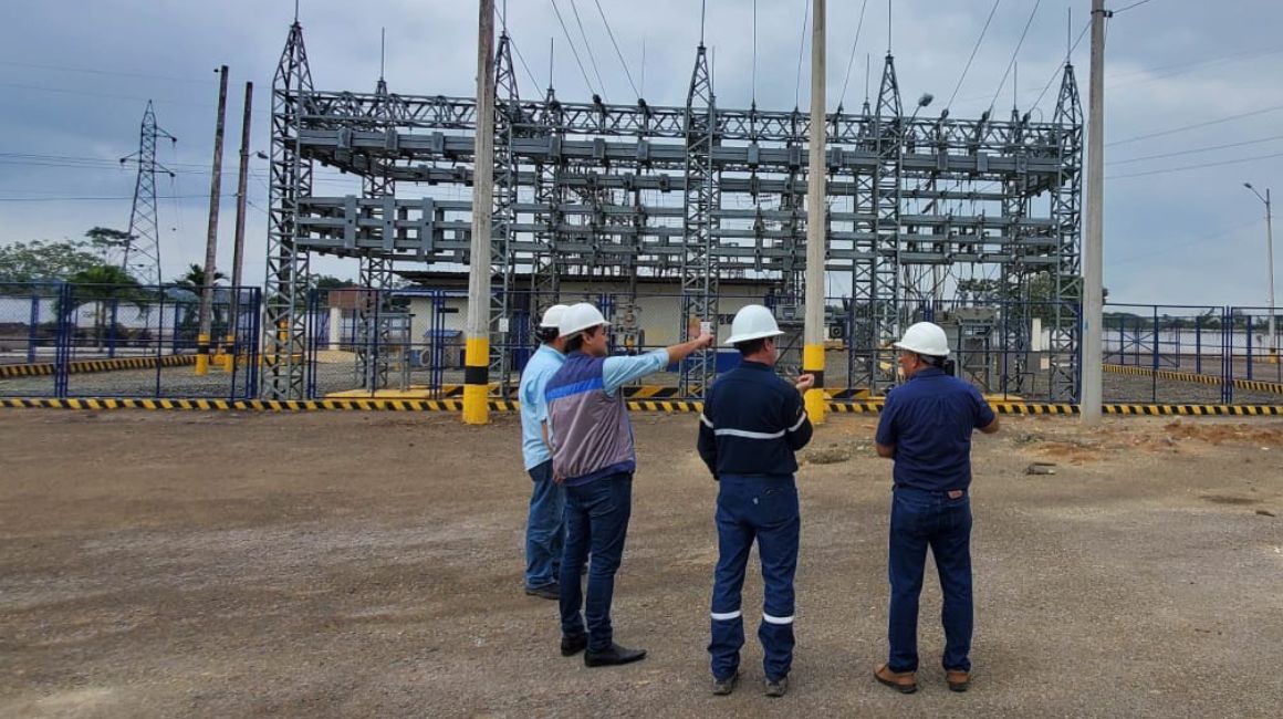 Una subestación eléctrica ubicada en el cantón Santa Rosa, en la provincia de El Oro, el 4 de octubre de 2023.