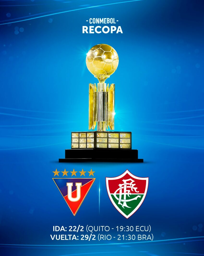 Fechas confirmadas de la Conmebol Recopa Sudamericana 2024 EVAFM El