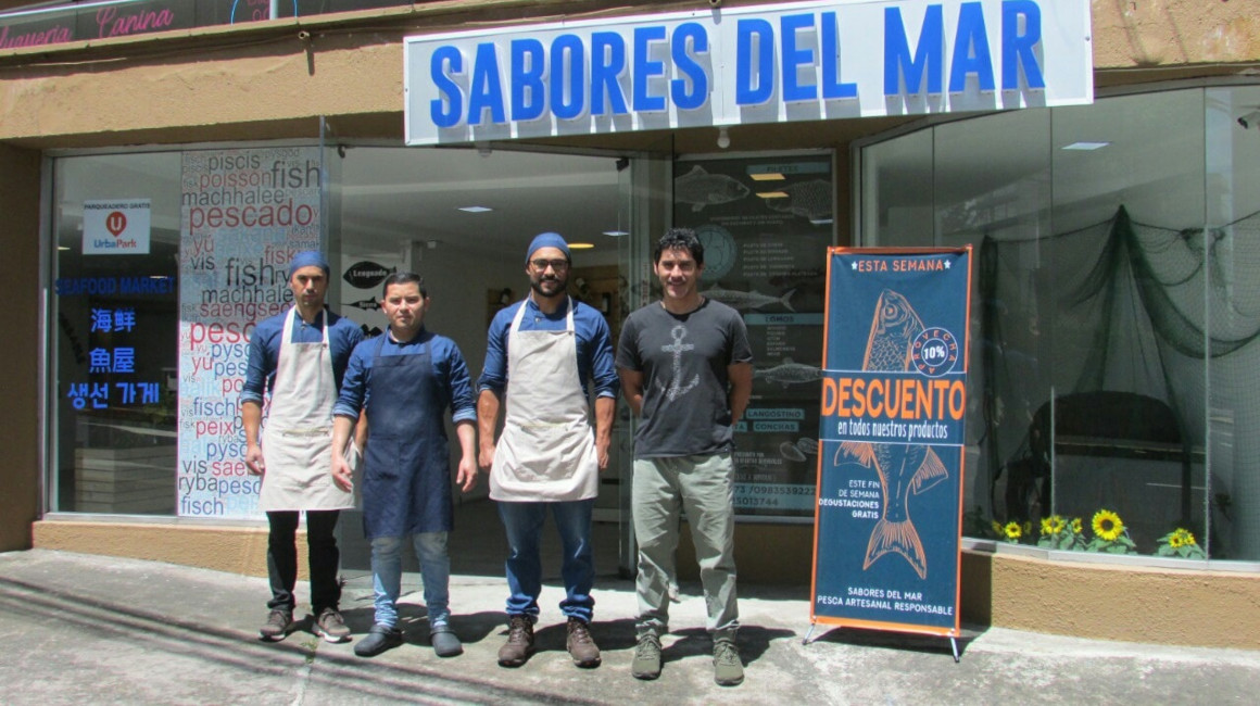 El equipo de trabajo de Sabores del Mar. Quito, 4 de junio de 2022