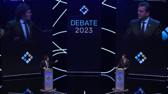 Javier Milei y Sergio Massa, debate presidencial en Argentina