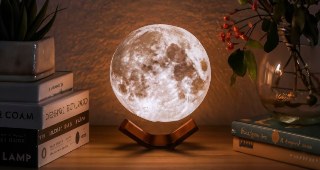 Lámpara levitante de luna
