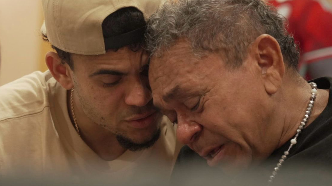 Díaz, al reencontrarse con su padre este 14 de noviembre, luego de haber estado secuestrado por 12 días.