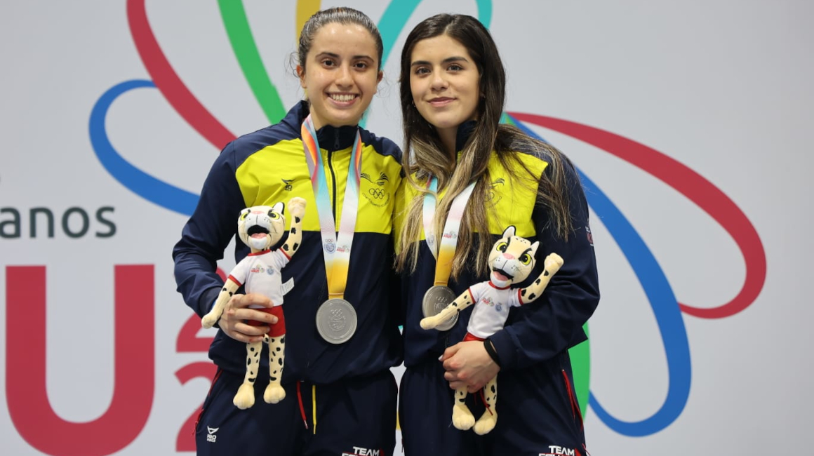 María Paula Moya y María Caridad Buenaño obtuvieron medalla de plata en los Juegos Bolivarianos de Valledupar 2022.