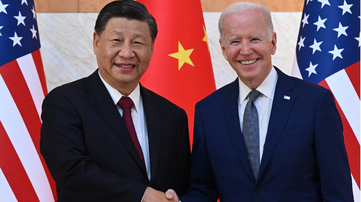 Los presidentes Xi y Biden en un encuentro en noviembre 2022