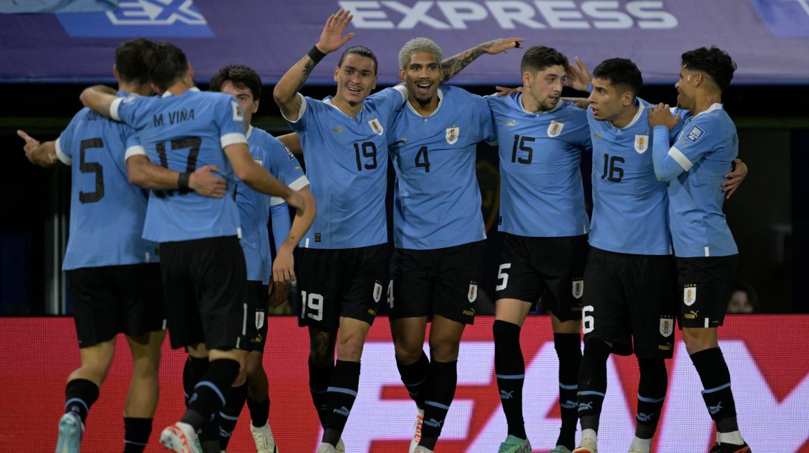 Termino el primer partido - La selección de Uruguay