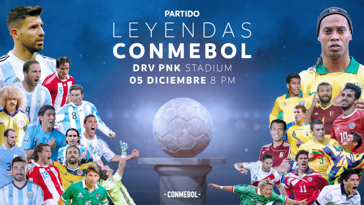 Afiche del partido de leyendas de la Conmebol, a jugarse el 5 de diciembre de 2023.