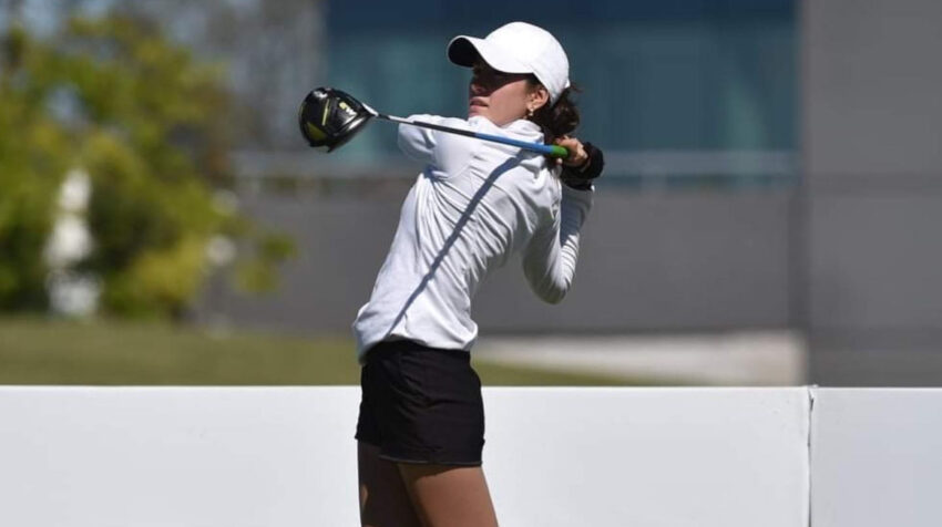 La golfista ecuatoriana Isabela Cuisana.
