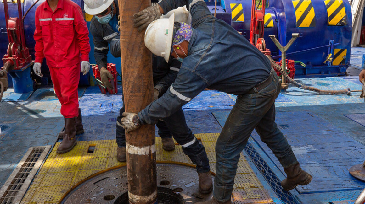 Extracción de petróleo de Sacha, 8 de enero de 2022.