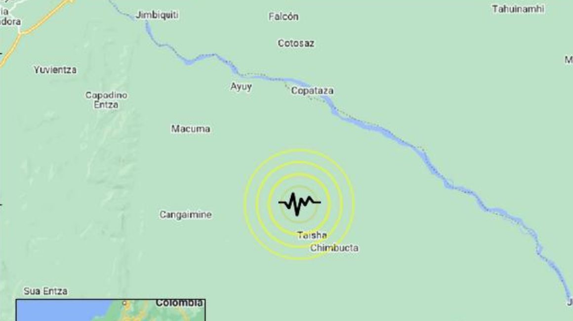 Reporte del temblor que tuvo como epicentro a Macas, el 25 de noviembre de 2023.