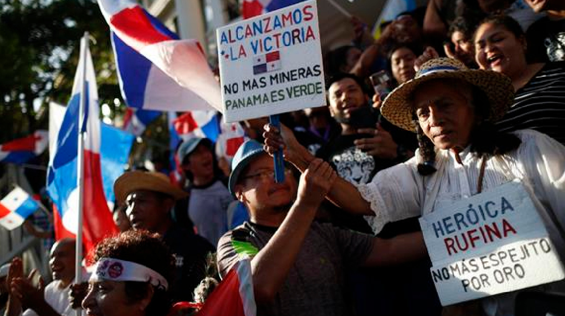 Protestas contra mineras en Panama