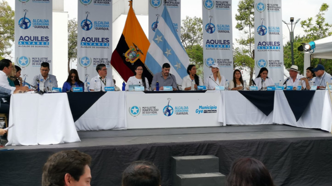 El Concejo municipal de Guayaquil sesionó este 29 de noviembre de 2023 en el sector de Cristo del Consuelo.