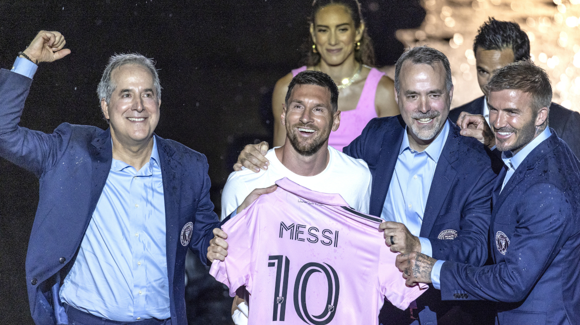 Lionel Messi durante su presentación con el Inter Miami, el 16 de julio de 2023.