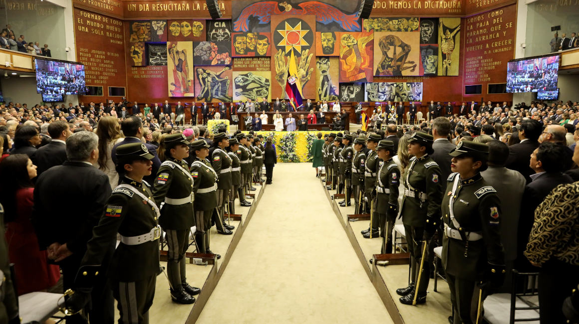 Ceremonia de posesión del presidente Daniel Noboa, el 23 de noviembre de 2023.
